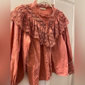 ULLA JOHNSON BOHEMIAN LACE BLOUSE